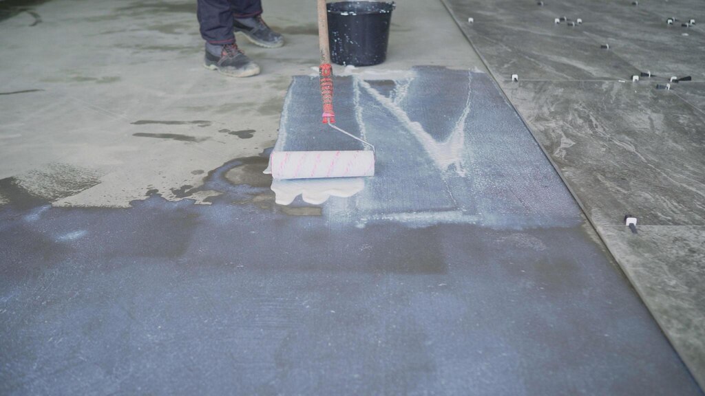 Sealing a concrete floors